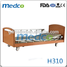 Hölzerne hohe Pulverbeschichtung Elektrisch verstellbare Krankenhaus Betten für Patientenversorgung verstellbares Bett Patientenbett H310